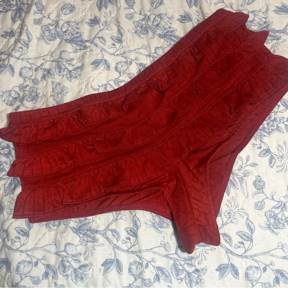 🧁Anthropologie Ruffled Panties in Rust - Picture 3 of 8